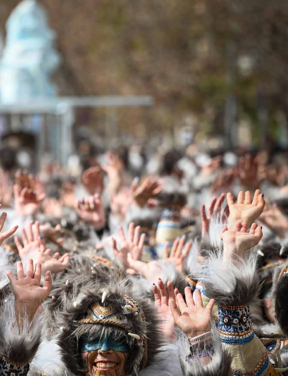 Participantes del Carnaval Internacional en la calle