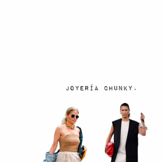 Joyería chunky en las tendencias de moda de 2024